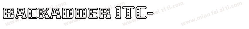 backadder ITC字体转换